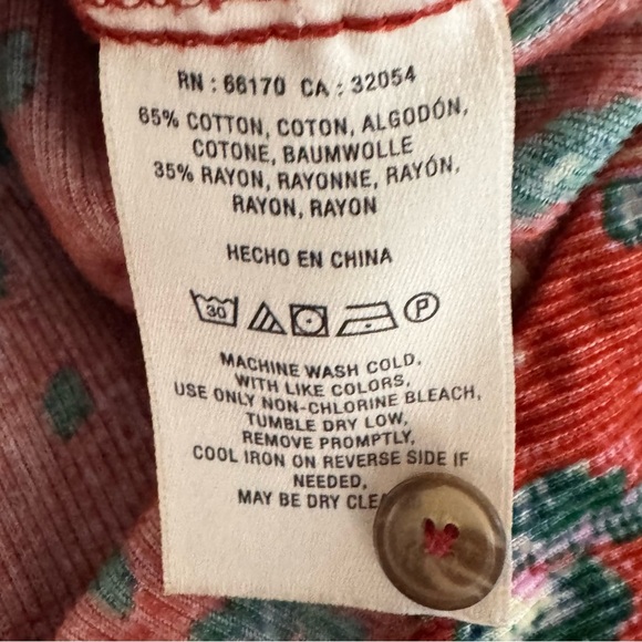 Anthropologie Corduroy western coastal cowgirl Button Down shirt size 0 boho - Picture 8 of 9